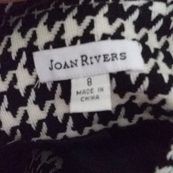 Joan Rivers Checker Houndstooth Blazer jacket Elbows size 8 retro buttons - Picture 5 of 10